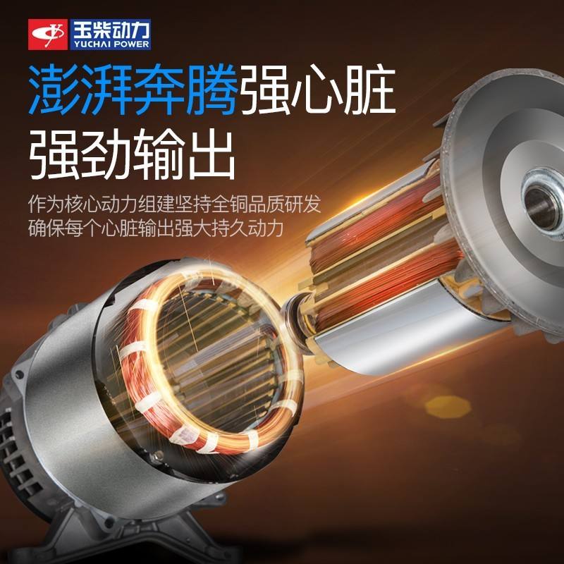 玉柴动力小型家用3KW汽油发电机5/6/8/10千瓦220单三相380V多燃料