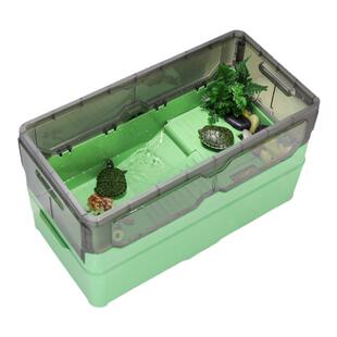 龟缸带晒台别墅小型巴西龟生态饲养箱养乌龟专用缸家用鱼缸房子