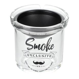 漏斗烟灰缸家用客厅带盖高档网红创意大号玻璃烟缸办公室风防飞灰