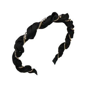 小众发箍黑色带钻头箍细款日韩精致发卡高级感时尚洋气发箍发捆女