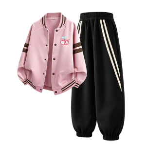 巴布豆女童秋套装棒球服裤子