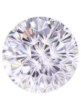 浅紫粉色烟花切高碳钻圆形裸石 耳钉配钻美甲钻合成锆石高闪精切