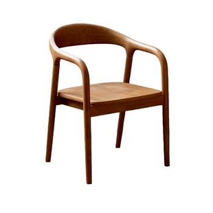 实木椅子家用靠背椅舒美特椅办公中古扶手餐椅主人茶椅书桌椅新款