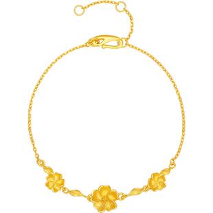 周六福黄金计价足金灼灼桃花约手链公主嫁期指南系列节日礼物