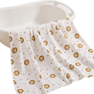 婴儿浴巾新生六层纱布超软全棉吸水初生宝宝儿童纯棉盖毯洗澡包被