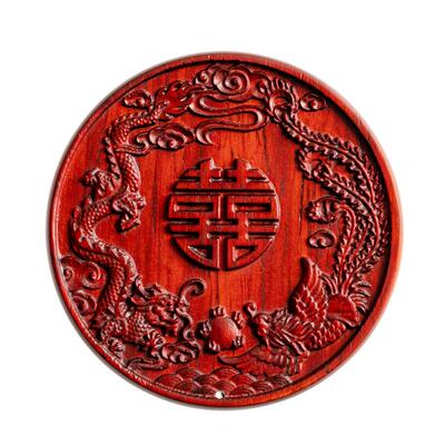 岛木文化龙凤呈祥双喜镜