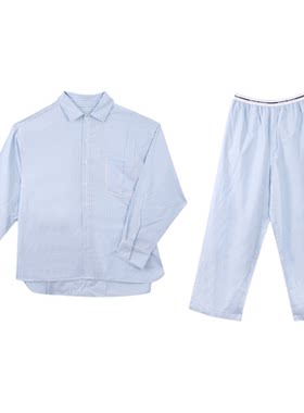 【小美同款】华歌尔刺绣签名夏棉质天丝男女同款宽松家居服UD34A6