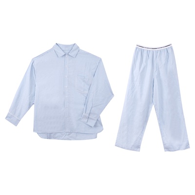 【小美同款】华歌尔刺绣签名夏棉质天丝男女同款宽松家居服UD34A6