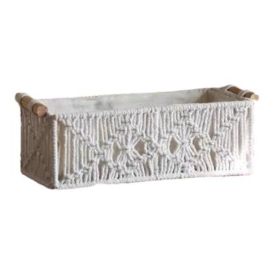 波西米亚流苏编织遥控纸巾收纳筐