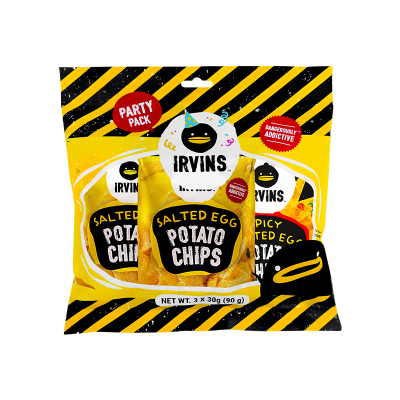 新加坡进口IRVINS咸蛋黄薯片休闲解馋零食特产伴手端午礼袋90g