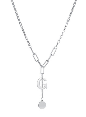 金属字母G短款毛衣链女款