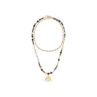 Neverfar飞鸟羽迹系列毛衣链长项链一款多戴 可拆卸吊坠 天然宝石