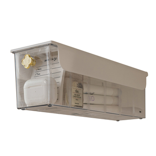 桌下抽屉隐形收纳盒透明分格分隔书桌下挂置物架桌面工位改造神器