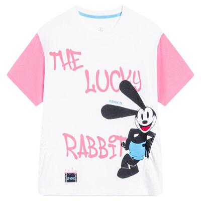 Lining/李宁正品OSWALD联名系列儿童宽松卡通短袖YHST082