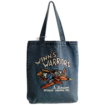 牛仔帆布包喜凡你单肩包刺绣美式