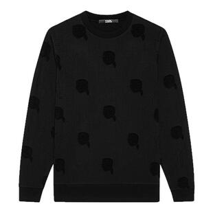 KARL LAGERFELD长袖T恤2025秋新品男士套头衫商务通勤上衣老佛爷