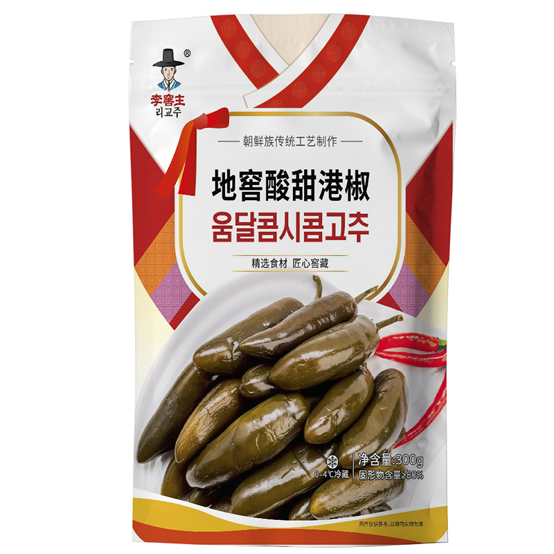 李窖主延边地窖港椒朝鲜族泡菜300g香辣农家腌制开胃脆爽东北风味