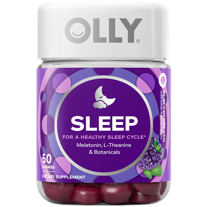 OLLY褪黑素软糖失眠睡眠茶氨酸安瓶非睡眠片退黑素sleep进口软糖