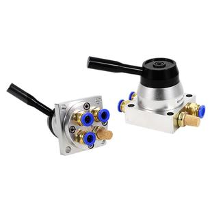 气动开关手动阀气缸三位四通手转阀K34R6-8D/8L控制换向手扳阀