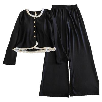 慕斯绒睡衣女春秋冬高级感家居服