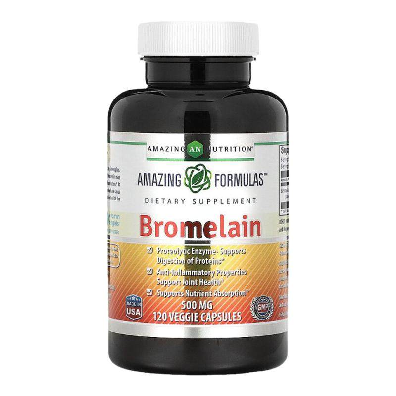 香港直发Amazing Nutrition菠萝蛋白酶胶囊缓解炎症保护关节120粒