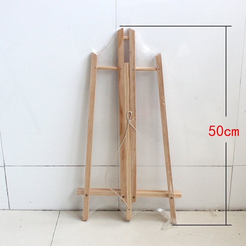 儿童学生迷你小画架40*梯形实木桌面50架木制三角画架装饰画支架