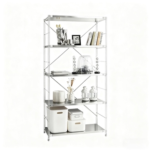 日式不锈钢厨房夹缝置物架锅具微波炉烤箱客厅缝隙冰箱侧收纳架子