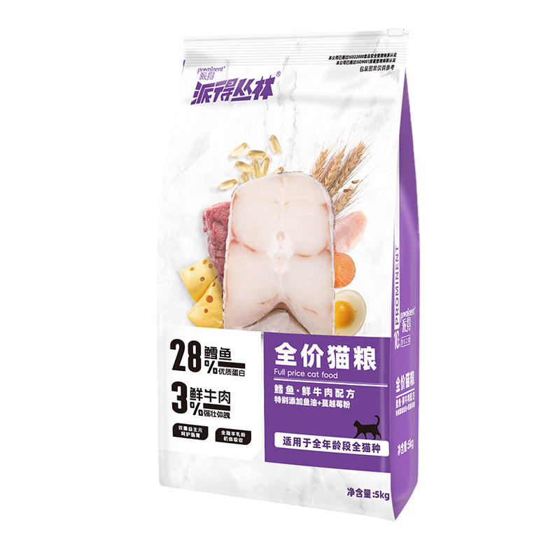 丛林鲜肉鳕鱼猫粮10斤全价