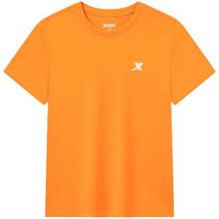 特步童装儿童T恤男童夏季款轻薄透气女童中大童学生吸汗纯棉短袖