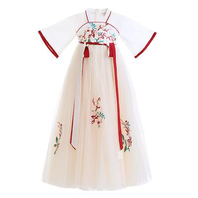 国潮汉服女童夏季儿童古装连衣裙