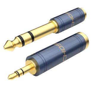 秋叶原6.5转3.5转接头音响吉他音频插头电钢电子琴话筒耳机转换器