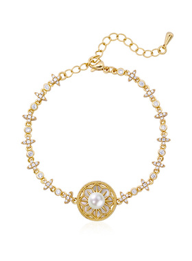 Idokawa太阳花天然珍珠手链女