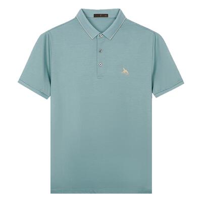 才子白色短袖POLO衫男2025夏季新款透气修身商务休闲翻领半袖T恤