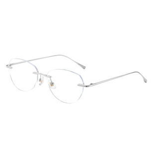 无边框近视眼镜女可配度数高级感纯钛超轻蔡司镜片防蓝光bertha