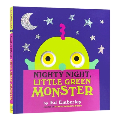 华研原版 晚安 小绿怪 英文原版 Nighty Night Little Green Monster 精装 睡前故事绘本 亲子互动面具洞洞书 英文版进口英语书籍