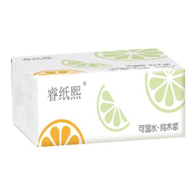 睿纸熙柠檬印花可湿水抽纸