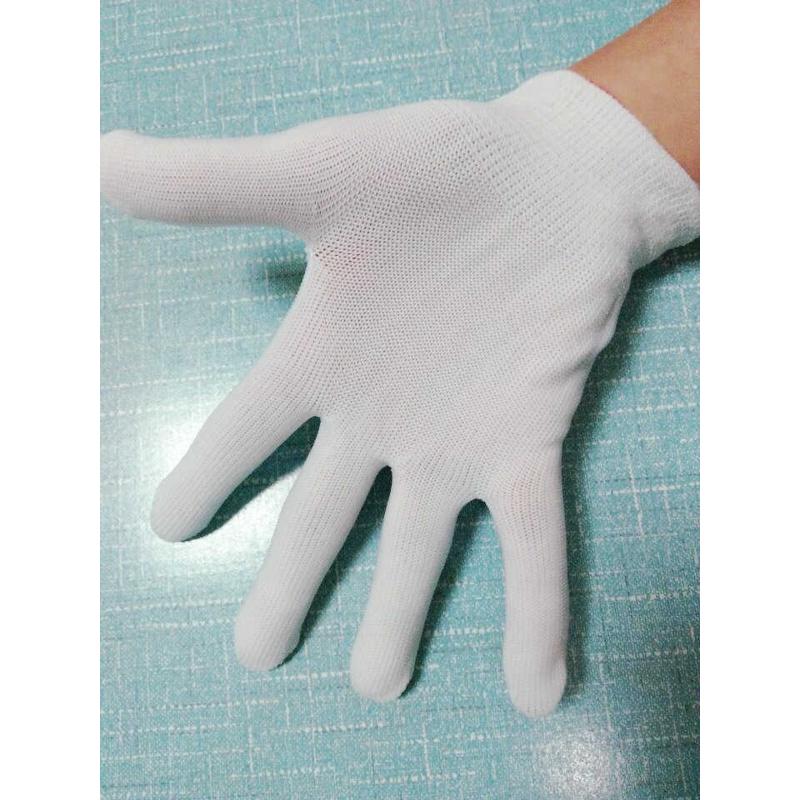白尼龙超薄无尘茶叶采摘手套白线棉纱细线劳保电子食品厂手套包邮