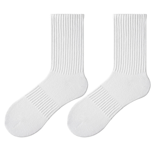 【100%棉】子墨袜子男款纯棉防臭运动长袜春夏薄款全棉中筒毛巾底