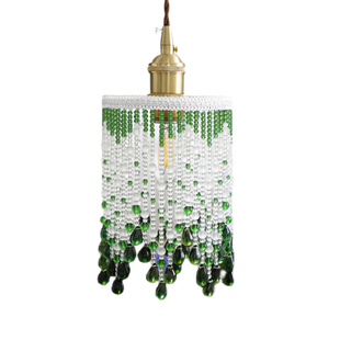 全美一丁 复古泪珠个性中古床头小吊灯 法式过道灯衣帽间灯吧台灯