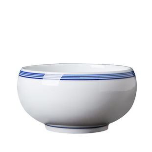 简约蓝边碗粥碗粥钵饭碗饭钵汤碗景德镇陶瓷餐具釉下彩家用创意碗