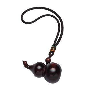 天然檀木葫芦手把件紫檀雕刻随身文玩创意摆件绿檀实木把玩件饰品