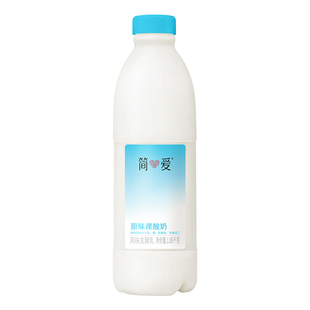 【简爱酸奶】 裸酸奶 原味 家庭装低温1080g*3桶装