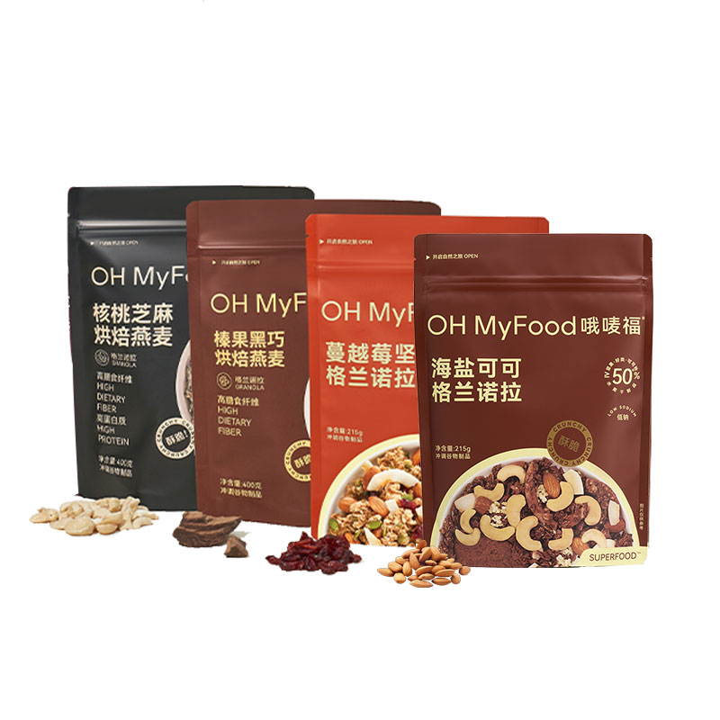 ohmyfood榛果黑巧烘焙燕麦片