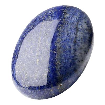 椭圆形青金石手把件天然水晶