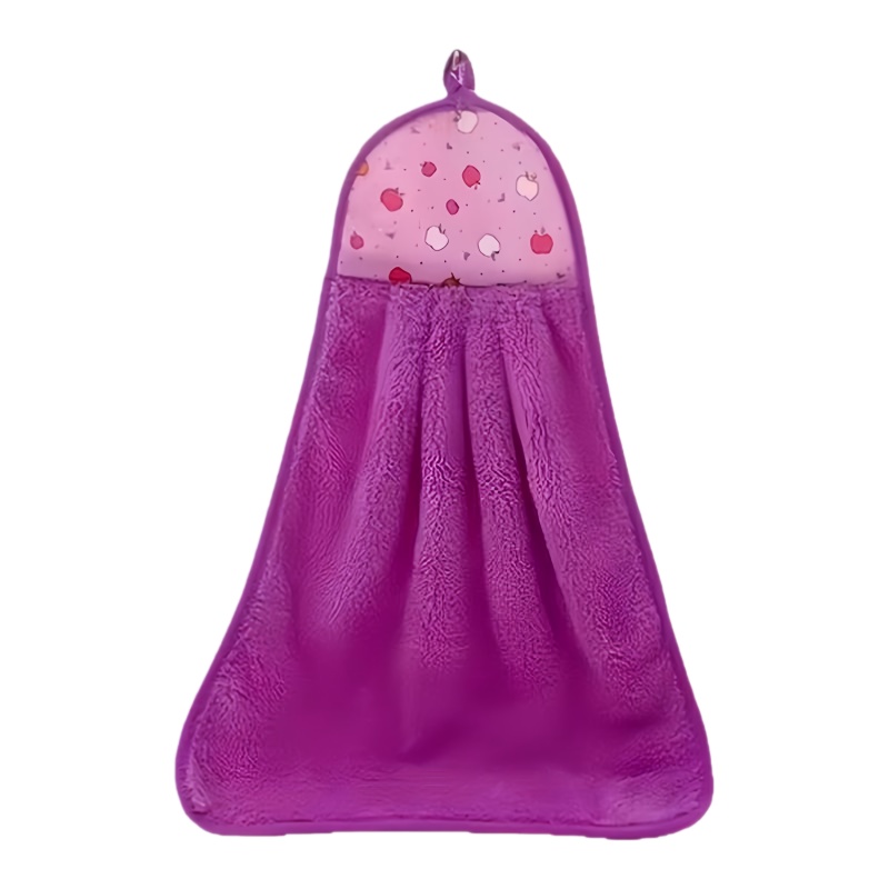 厨房擦手巾挂式可爱毛巾抹布可吸水家用卫生间加厚手布手帕珊瑚绒