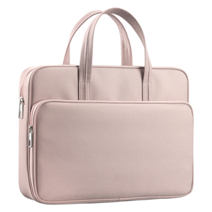 杰利高档商务手提公文包文件袋资料袋会议袋电脑包时尚帆布手提拉链式办公大容量防水加宽A4手提帆布定制logo