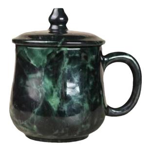 纯天然西藏药王石茶杯玉石茶杯马克杯大肚杯强磁养生老板杯礼品