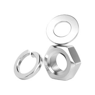 304/316不锈钢六角螺母套装平垫弹垫组合螺丝帽201垫片垫圈M2-M12