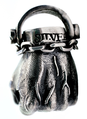 渡鸦原创传说的拳头手工纯银吊坠