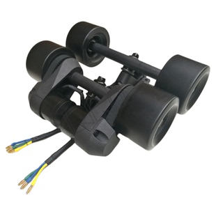 电动滑板车配件双驱外转齿轮皮带双电机马达动力组 83mm电动轮子